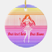 Rainbow girlfriend keramisch ornament (Achterkant)