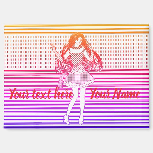 Rainbow girlfriend magneet (Voorkant)