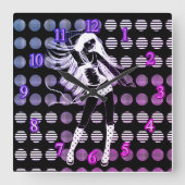 Rainbow girlfriend vierkante klok (Voorkant)