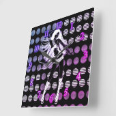 Rainbow girlfriend vierkante klok (Hoek)