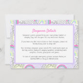 Rainbow Girl's 90's Verjaardag Sleepover Party Fot Kaart (Achterkant)