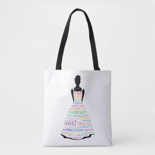 Rainbow Girls Assembly, Custom Masonic Canvas tass Tote Bag (Voorkant)