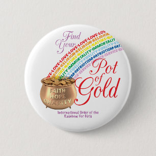 Rainbow Girls Button