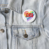 Rainbow Girls Button (In situ)