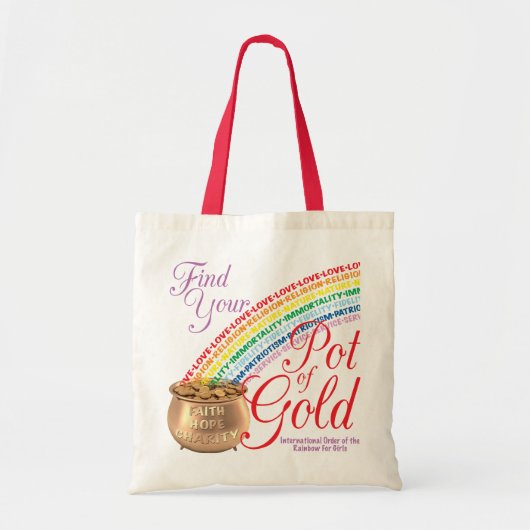 Rainbow Girls canvas tas (Voorkant)