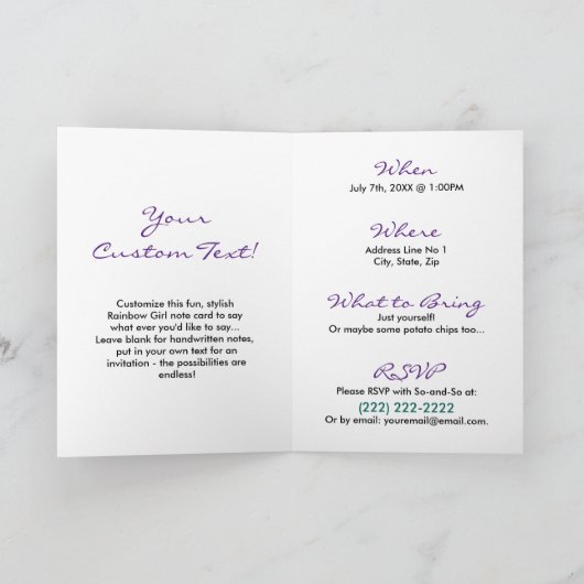 Rainbow Girls Invitation Sjabloon, vrijmetselaars  (Binnen)