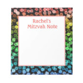 Rainbow Girls Mitzvah Notes Notitieblok (Voorkant)