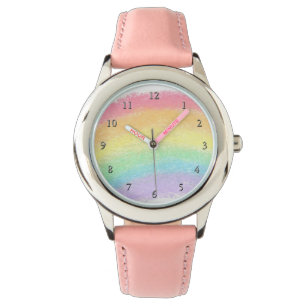 Rainbow Girly Horloge