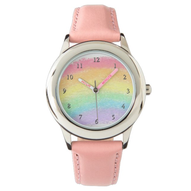 Rainbow Girly Horloge (Voorkant)