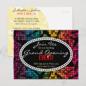 Rainbow Glam Custom Hair Salon Event Briefkaart (Voorkant / Achterkant)