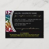 Rainbow Glam Custom Salon Loyalty Punch Card (Achterkant)
