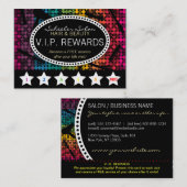 Rainbow Glam Custom Salon Loyalty Punch Card (Voorkant / Achterkant)