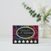 Rainbow Glam Custom Salon Loyalty Punch Card (Staand voorkant)