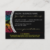 Rainbow Glam Custom Salon Loyalty Punch Card (Achterkant)