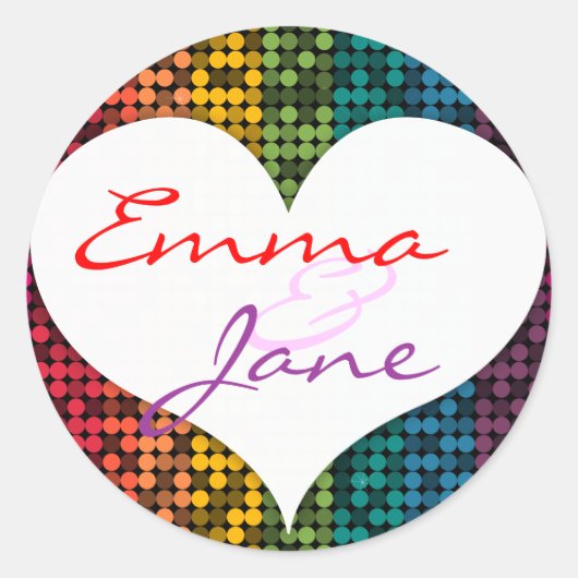 Rainbow Glam Love Sticker (Voorkant)