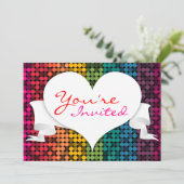 Rainbow Glam Uitnodiging (Staand voorkant)