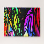 Rainbow Glas in lood Colorful Fancy Fun Legpuzzel (Horizontaal)