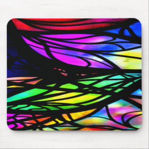 Rainbow Glas in lood Colorful Fancy Fun Muismat
