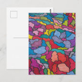 Rainbow Glas in lood Flowers Abstract Briefkaart (Voorkant / Achterkant)