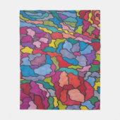 Rainbow Glas in lood Flowers Abstract Fleece Deken (Voorkant)
