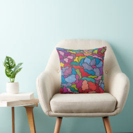 Rainbow Glas in lood Flowers Abstract Kussen