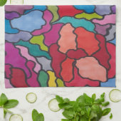 Rainbow Glas in lood Flowers Abstract Theedoek (Gevouwen)