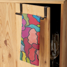 Rainbow Glas in lood Flowers Abstract Theedoek