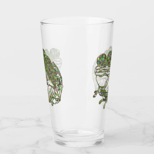 Rainbow Glas in lood Look Frog Art Bier Drink (Links)