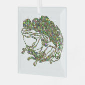 Rainbow Glas in lood Look Frog Art Glass Ornament (Voorkant links)