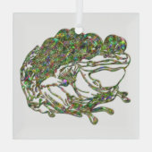 Rainbow Glas in lood Look Frog Art Glass Ornament (Achterkant)