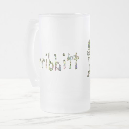 Rainbow Glas in lood Look Frog Art Matglas Bierpul (Voorkant links)