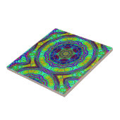 Rainbow Glas in lood Window Tie Dye Tegeltje (Zijkant)