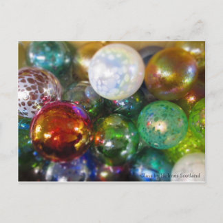 Rainbow Glass Baubles Briefkaart
