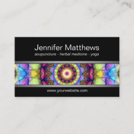 Rainbow Glass mandala Visitekaartje