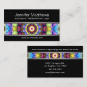 Rainbow Glass mandala Visitekaartje (Voorkant / Achterkant)