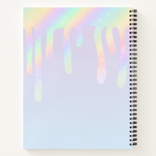 Rainbow Glitter Aesthetic Composition Notitieboek (Achterkant)