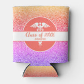 Rainbow Glitter-Afstuderen, verpleegster Blikjeskoeler (Voorkant)