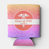 Rainbow Glitter-Afstuderen, verpleegster Blikjeskoeler (Achterkant)