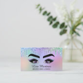 Rainbow Glitter Beauty Visitekaartje (Staand voorkant)
