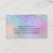 Rainbow Glitter Beauty Visitekaartje (Achterkant)