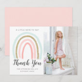 Rainbow Glitter Birthday Hartelijk dank Bedankkaart (Voorkant / Achterkant)