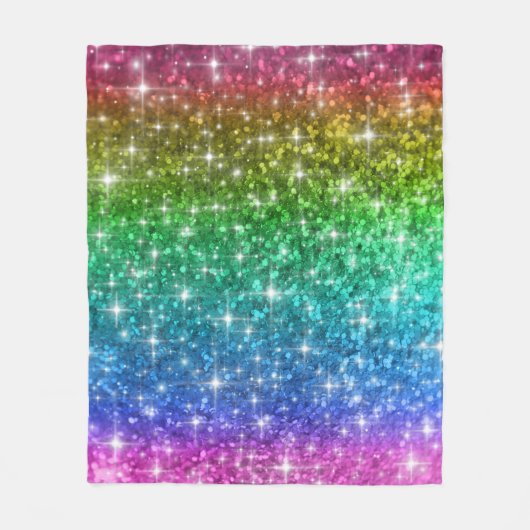 Rainbow Glitter Blanket Fleece Deken (Voorkant)