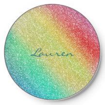 Rainbow Glitter Blauwgroen naam