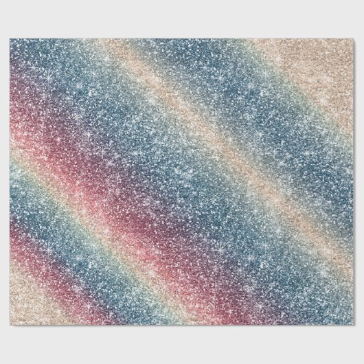 Rainbow Glitter  Cadeaupapier (Vlak)