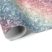 Rainbow Glitter Cadeaupapier (Rol Hoek)