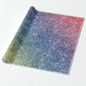 Rainbow Glitter Cadeaupapier (Uitgerold)