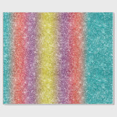 Rainbow Glitter Cadeaupapier (Vlak)