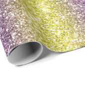 Rainbow Glitter Cadeaupapier (Rol Hoek)