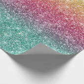 Rainbow Glitter Cadeaupapier (Hoek)
