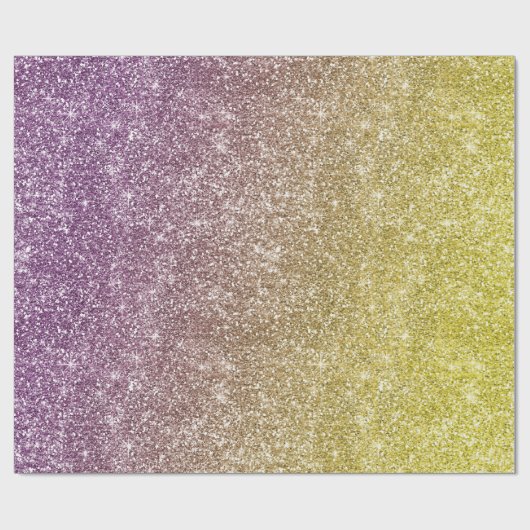 Rainbow Glitter  Cadeaupapier (Vlak)